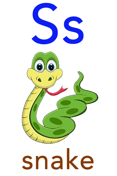 Baby ABC Flashcard - S for snake