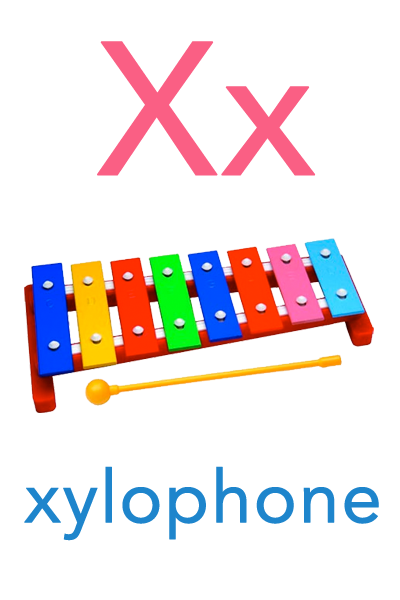 Baby ABC Flashcard - X for xylophone